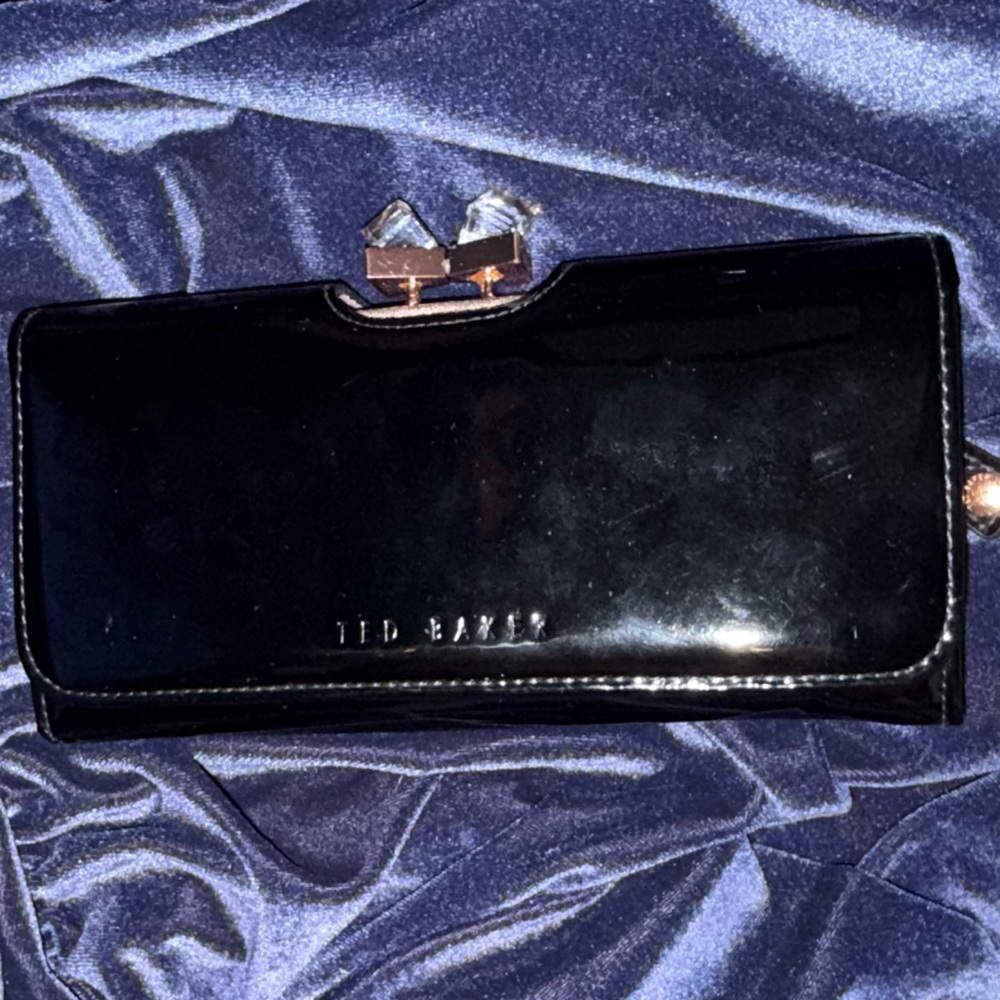 Ted Baker Black Patent Leather Wallet